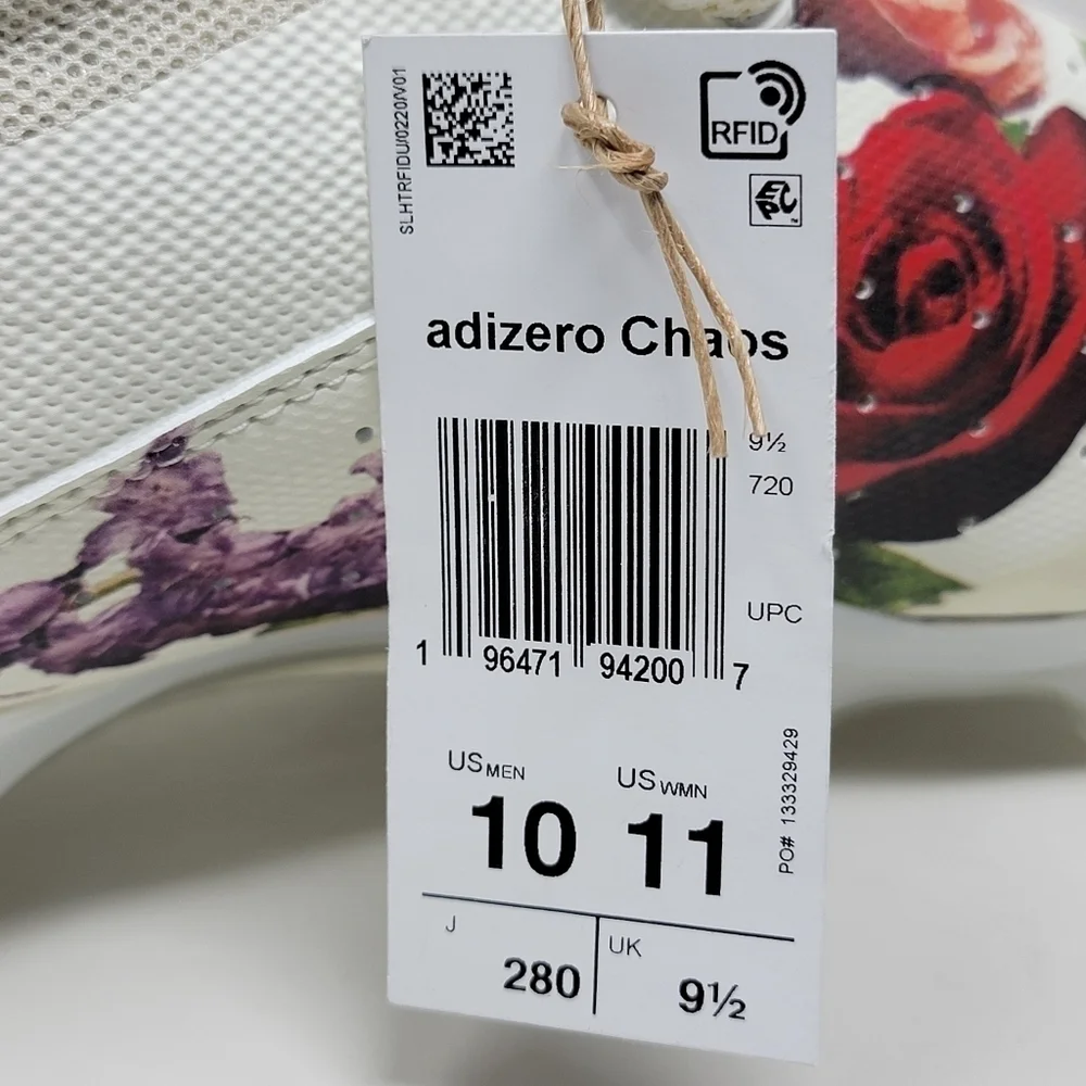 Adidas Adizero Chaos Football Cleats Off White/Gold/Floral Unisex Men 10/Wmns 11